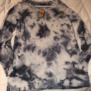 american eagle tie-dye sweater (blue)